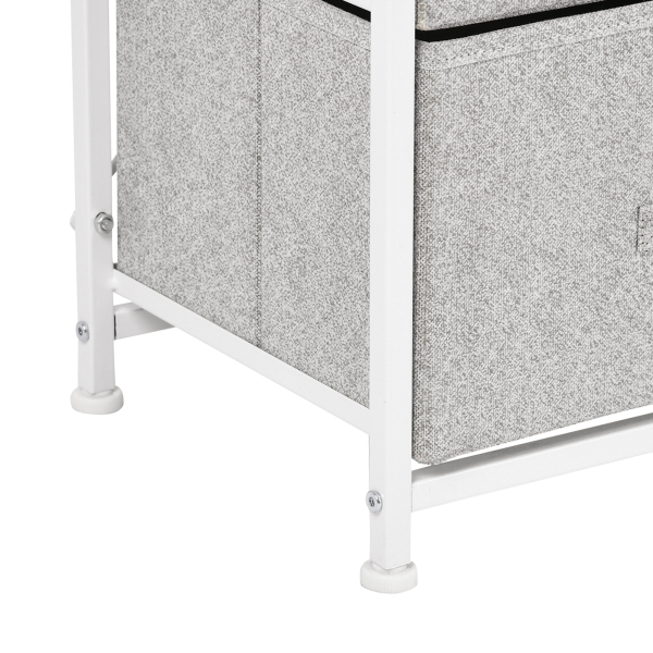 HOMCOM Cómoda Organizador com 4 Gavetas de tecido para sala de estar quarto 45x30x92cm - Image 9