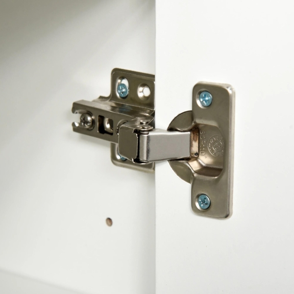 HOMCOM Aparador Auxiliar com 2 Portas 2 Gavetas e Prateleira Ajustável Abertura a Pressão Móvel Organizador de Armazenamento para Dormitório Sala de Estar 79x36x74cm Branco - Image 9
