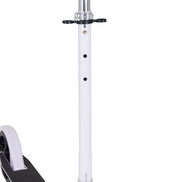 HOMCOM Trotinete Dobrável para Crianças de 7 a 14 Anos Trotinete Infantil com Guiador Ajustável em 4 Níveis e Travão 88x37x75-100cm Branco - Image 6