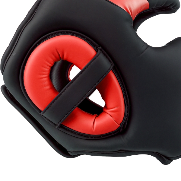 SPORTNOW Capacete de Boxe com Correia Ajustável Protetor de Cabeça para Artes Marciais Karate Tamanho L Vermelho e Preto - Image 9