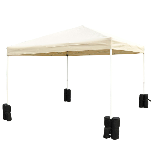 Outsunny Pack de 4 Sacos de Lastro Enchíveis para Carpa Tenda e Toldo Volume Máx. 15kg Ø14x42 cm Preto