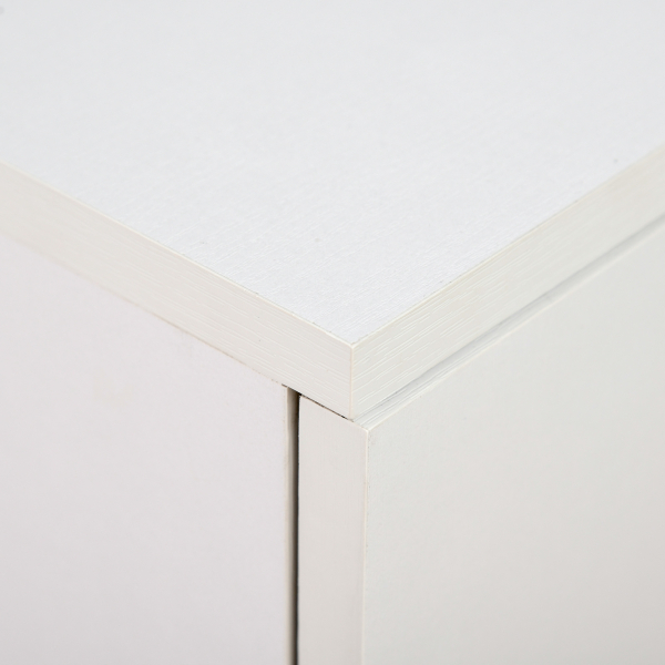 HOMCOM Armário de Armazenamento Moderno Móvel para Armazenamento com Rodas Armário e Prateleiras 60x35x65cm Branco - Image 9