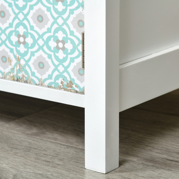 HOMCOM Cómoda Estilo Boémio Cómoda para Dormitório com 2 Gavetas e 3 Compartimentos Desenho Anti-Tombo 68x34x80 cm Multicor - Image 7