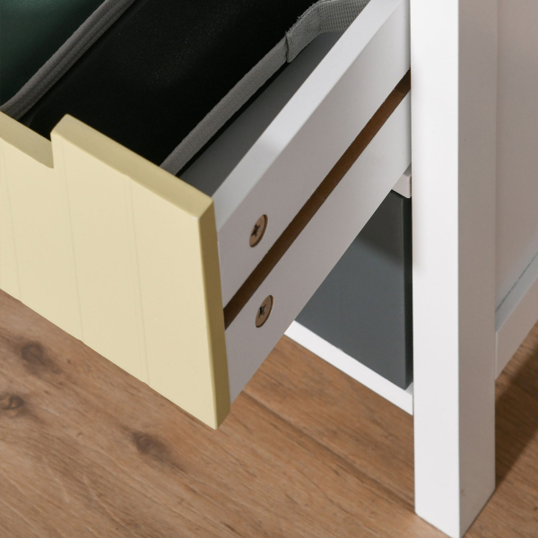 HOMCOM Cómoda de Madeira com 6 Gavetas Cómoda Auxiliar de Armazenamento com Pés Elevados Estilo Moderno para Dormitórios Sala de Estar Casa de Banho 60x28x58cm Multicor - Image 9