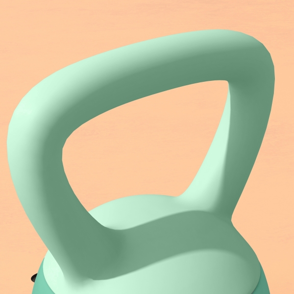 SPORTNOW Kettlebell de 8 kg Pesa Russa Preenchida de Areia Metálica e Alça Antiderrapante para Treino em Casa Ginásio 19x19x28 cm Verde - Image 9