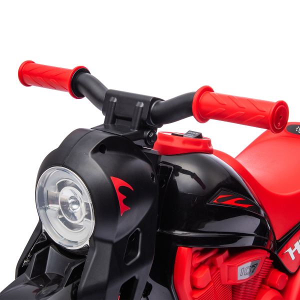 AIYAPLAY Mota Elétrica para Crianças Mota a Bateria 6V com Função de Bolhas Farol Música Motocicleta para Crianças com Velocidade 3km/h Carga 30 kg Vermelho - Image 8
