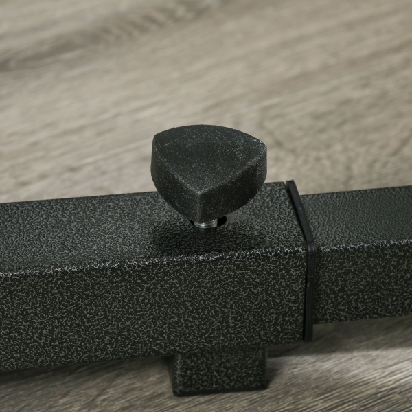 SPORTNOW Suporte para Barras de Pesos com Largura e Altura Ajustáveis Suporte de Musculação com Estrutura de Aço 60-87x65x121-158 cm Preto - Image 9