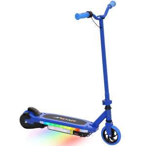 AIYAPLAY Trotinete Elétrica para Crianças Máx. 10 km/h Motor 80 W Autonomia Máxima 8 km Trotinete com Luzes LED Travão Traseiro 76x46x93 cm Azul