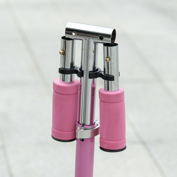 HOMCOM Trotinete para Crianças Dobrável com Luzes e Música 4 Alturas Ajustável Rodas Brilhantes e Pedal LED 67x32x65-78 cm Rosa - Image 9