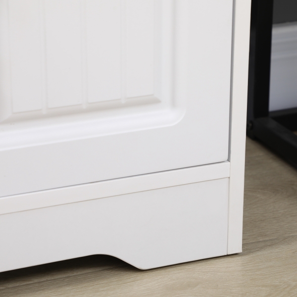 HOMCOM Vitrine Sala de Estar Estante para Livros com Portas de Vidro Prateleira Ajustável e Dobradiças de Fechamento Suave 60x60x116 cm Branco - Image 9