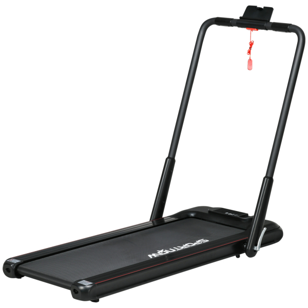 SPORTNOW Passadeira Dobrável 2 em 1 com Velocidade 12km/h Superfície de Corrida 36x105 cm e Controlo Remoto 135x65x105 cm Preto