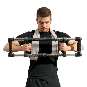 SPORTNOW Expansor de Peito Ajustável Extensor para Musculação com Resistência Ajustável 10-80 kg para Treino  Preto