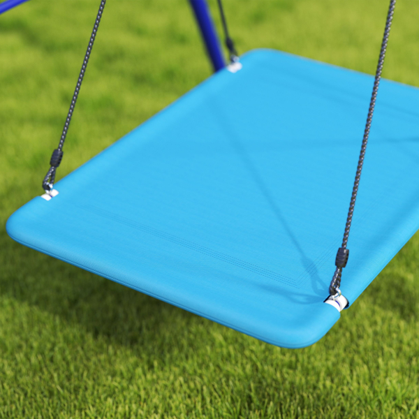 AIYAPLAY Conjunto de Baloiços para Crianças com 2 Baloiços Simples e 1 Baloiço Plataforma 365x180x184 cm Multicor - Image 9
