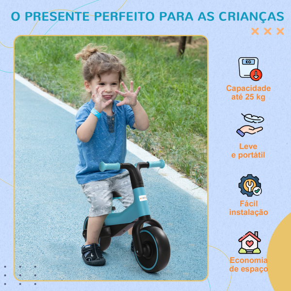 AIYAPLAY Bicicleta sem Pedais para Crianças acima de 18 Meses com Assento Ajustável em 30-36,5 cm Rodas de Ø19 cm 66,5x34x46,5 cm Azul - Image 7