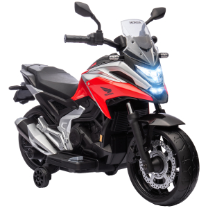 AIYAPLAY Moto Elétrica para Crianças de 3-6 Anos com Licença Honda com USB MP3 Luz LED e Velocidade 3 km/h Carga 30 kg Vermelho
