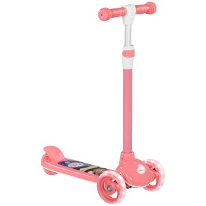 AIYAPLAY Trotinete para Crianças Trotinete com 3 Rodas LED Altura Ajustável Carga 25 kg 52x29x63-76 cm Rosa