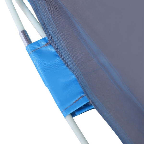 Outsunny Tenda de Praia Dobrável Pop-Up para 1-2 Pessoas com 1 Porta 2 Janelas e Bolsa de Transporte 200x120x90 cm Azul - Image 9