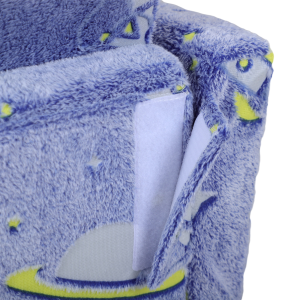 AIYAPLAY Poltrona para Crianças Dobrável e Reclinável Sofá para Crianças Estofado em Tecido Luminoso com Desenho Espacial Azul - Image 8