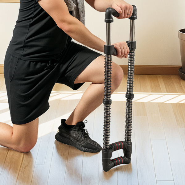 SPORTNOW Expansor de Peito Ajustável Extensor para Musculação com Resistência Ajustável 10-80 kg para Treino  Preto - Image 7