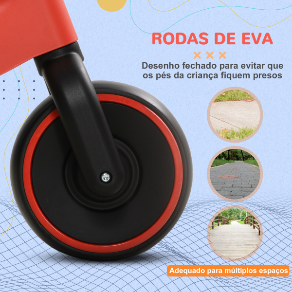 AIYAPLAY Bicicleta sem Pedais para Crianças acima de 18 Meses com Assento Ajustável em 30-36,5 cm Rodas de Ø19 cm 66,5x34x46,5 cm Vermelha - Image 6