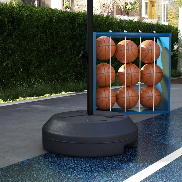 SPORTNOW Tabela de Basquetebol com Altura Ajustável 129-179 cm Aro de Basquetebol com Alvo Magnético e Dardos Ø38x129-179 cm Preto - Image 9