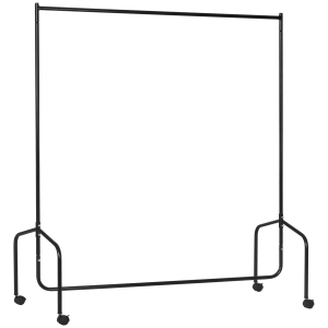HOMCOM Charriot com Rodas 150x60x170 cm Organizador de Roupas com Rodas para Dormitório Entrada Corredor Preto