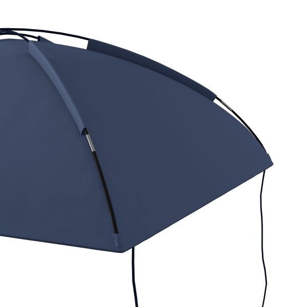 Outsunny Toldo para Carro Abrigo para Campismo com Altura Ajustável e Bolsa de Transporte Impermeável Anti-UV 290x278x230-260 cm Azul Marrinho - Image 8