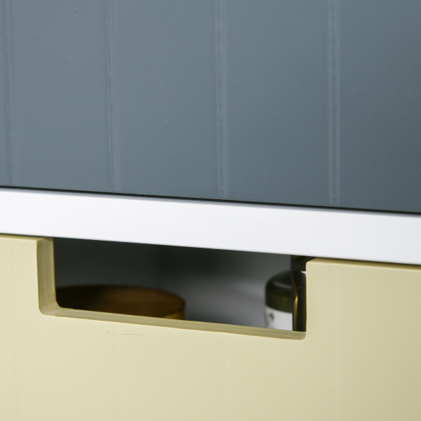 HOMCOM Cómoda de Madeira com 5 Gavetas Cómoda Auxiliar de Armazenamento com Pés Elevados Estilo Moderno para Dormitório Sala de Estar Casa de Banho 35x28x90,5cm Multicor - Image 8