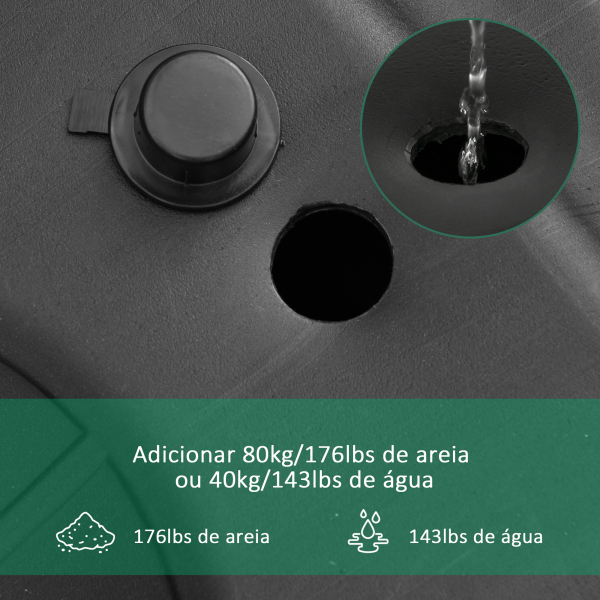 HOMCOM Cesta de Basquetebol com Altura Ajustável 220-365 cm Aro de Basquetebol com Suporte Rodas Base Recarregável Preto - Image 6