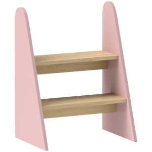 AIYAPLAY Banco para Crianças de 2 Degraus Torre de Aprendizagem Escada para Crianças acima de 3 Anos para Casa de Banho Cozinha 43x30x55 cm Rosa