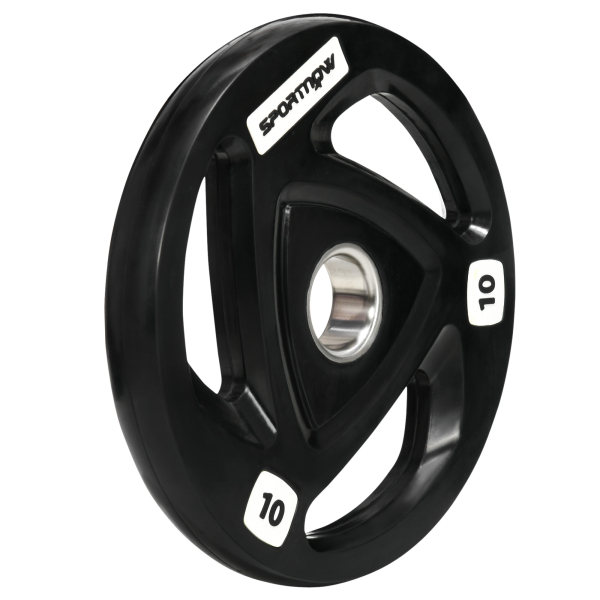 SPORTNOW Conjunto de 2 Discos de Pesos Olimpicos 10kg Ferro Fundido Placas de Peso com Orifício de 5cm Ø32x4cm Preto - Image 7