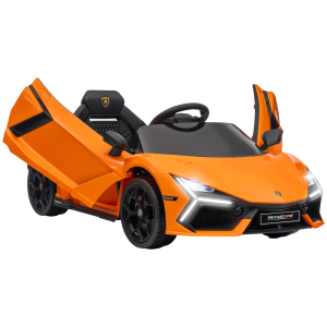 AIYAPLAY Carro Elétrico para Crianças Carro Lamborghini Revuelto com Bateria 12V  Faróis LED e Música 105x60x40 cm Laranja