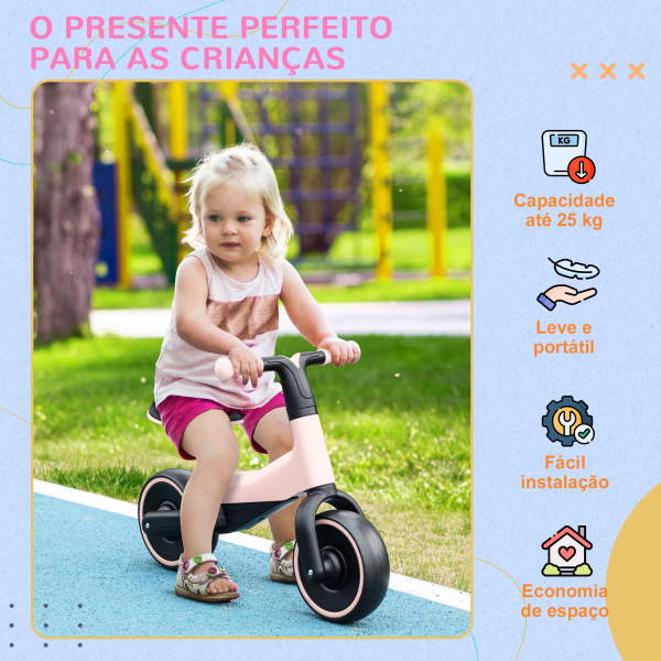AIYAPLAY Bicicleta sem Pedais para Crianças acima de 18 Meses com Assento Ajustável em 30-36,5 cm Rodas de Ø19 cm 66,5x34x46,5 cm Rosa - Image 7