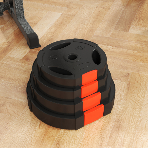SPORTNOW Conjunto de Discos de Pesos de 4 Peças Discos de Pesos 2x10 kg e 2x5 kg com Orifícios de 2,5 cm Preto - Image 9