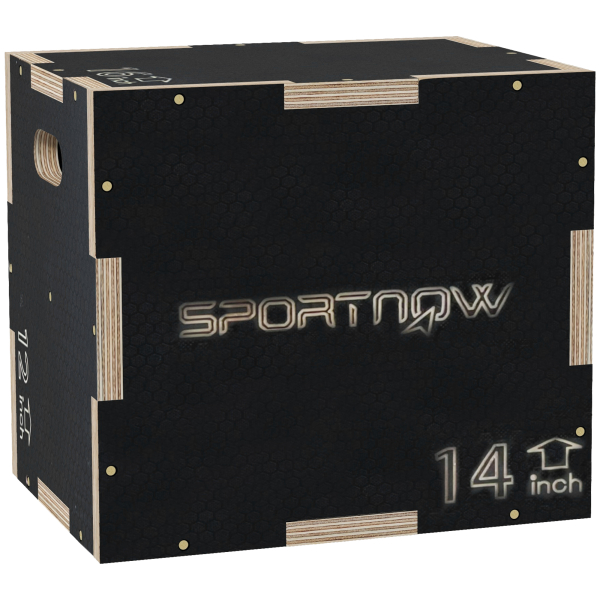 SPORTNOW Caixa Pliométrica com 3 Alturas Diferentes para Treino de Força em Casa Ginásio CrossFit Carga 120 kg 40,5x35,5x30,5 cm Preto