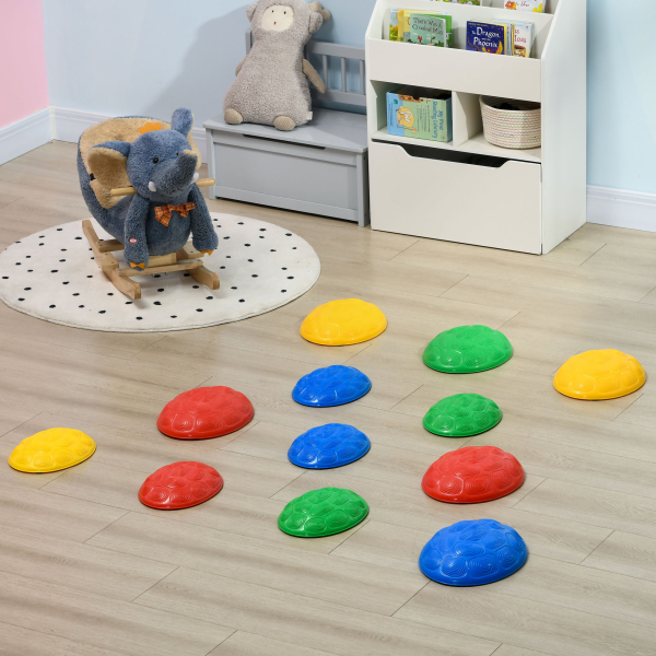 ZONEKIZ Conjunto de 8 Pedras de Equilíbrio Empilháveis com Base Antiderrapante para Equilíbrio e Promover a Coordenação Multicor - Image 7