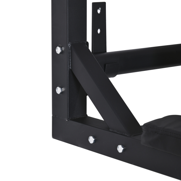 HOMCOM Barra de Elevações de Parede Barra de Pull Up de Aço Multifuncional para Treinos Fitness Treino em Casa Carga Máx.120kg  93x72x48cm Preto - Image 7