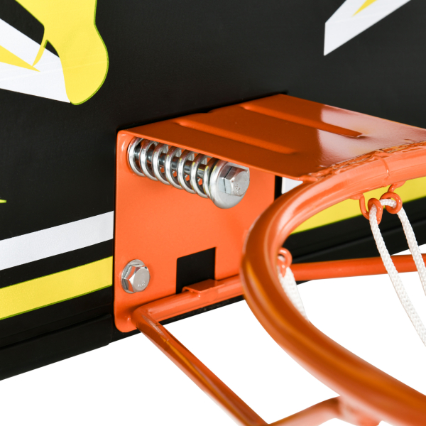 SPORTNOW Tabela de Basquetebol de Parede para Interior Exterior Tabela de Basquetebol para Adultos 110x90x70 cm Preto e Amarelo - Image 9