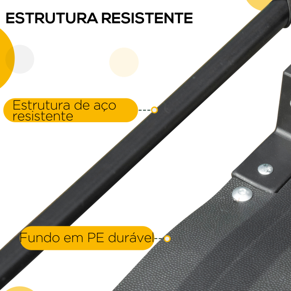 HOMCOM Reboque de Carga para Bicicletas com 2 Rodas Refletores e Bandeira Capacidade de 70L Carga 40 kg 125x64x53,5 cm Preto - Image 7
