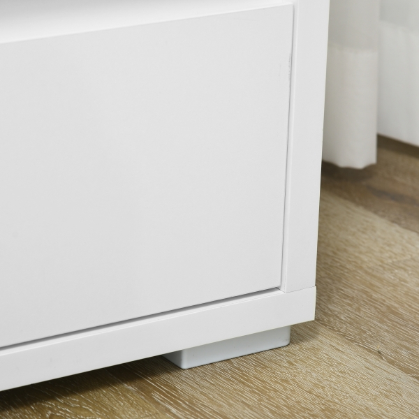 HOMCOM Cómoda Moderna com 4 Gavetas de Madeira para Dormitório Carga Máxima 40 kg 70x37x75 cm Branco e Madeira - Image 9