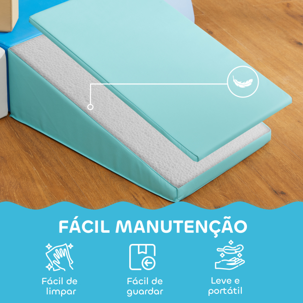 AIYAPLAY Conjunto de 6 Blocos de Espuma para Crianças Blocos de Construção Brinquedo de Aprendizagem para Escalar e Gatear Multicor - Image 7
