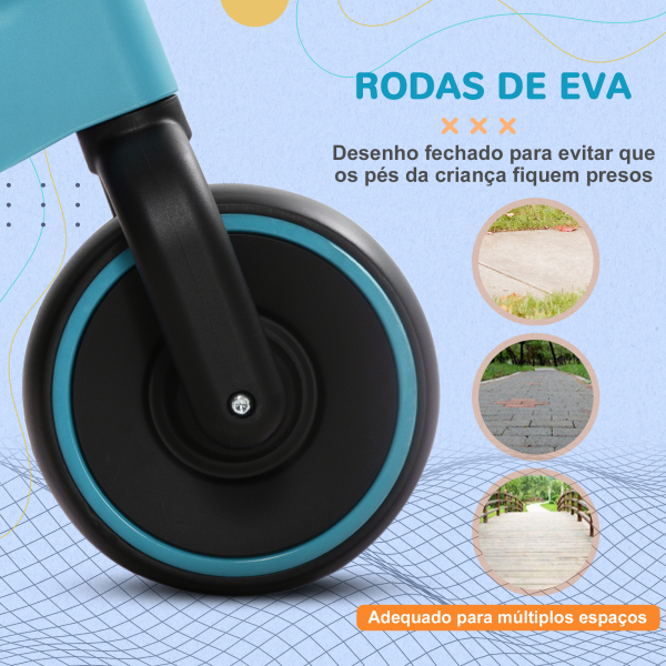 AIYAPLAY Bicicleta sem Pedais para Crianças acima de 18 Meses com Assento Ajustável em 30-36,5 cm Rodas de Ø19 cm 66,5x34x46,5 cm Azul - Image 6