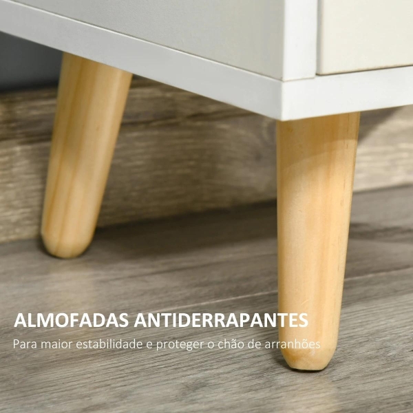 HOMCOM Estante com 3 Prateleiras Abertas e 1 Fechada com Porta Estante de Estilo Moderno para Armazenamento de Livros Brinquedos Plantas 40x30x129,5cm Branco - Image 6