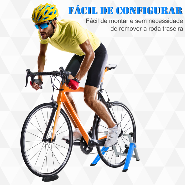 HOMCOM Rolo de Bicicleta com Resistência Ajustável de 8 Níveis 77x56x47,5 cm Azul - Image 5