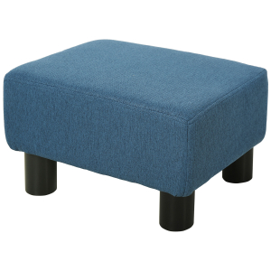 HOMCOM Apoio para os Pés de Sala de Estar Banco Retangular com Estrutura de Madeira para Sala de Estar 40x30x24 cm  Azul Escuro