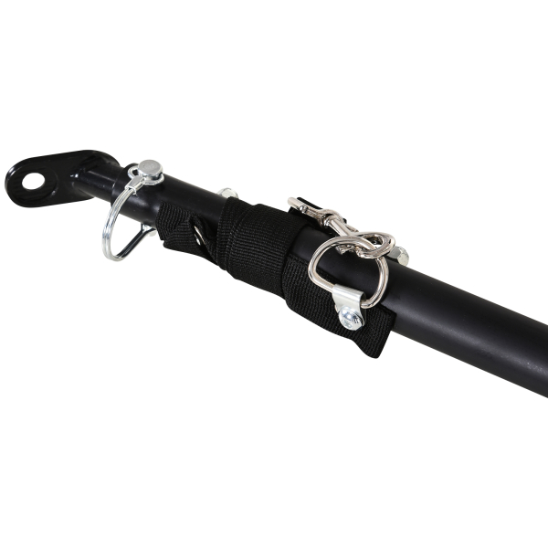 PawHut Reboque de bicicleta dobrável para carregamento de bagagem de 40kg com estrutura de aço leve e refletores 139x71,5x49 cm Preto - Image 9