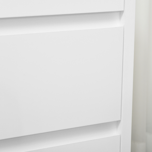HOMCOM Cómoda Moderna com 4 Gavetas de Madeira para Dormitório Carga Máxima 40 kg 70x37x75 cm Branco e Madeira - Image 8
