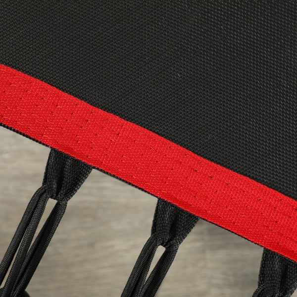 SPORTNOW Trampolim Fitness 114x114x132 cm com Guiador Ajustável em 3 Níveis Estrutura de Aço para Treino de Perna Corpo Vermelho - Image 9