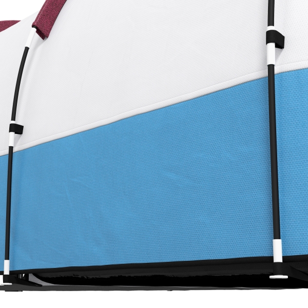 Outsunny Tenda de Campismo Familiar para 2-3 Pessoas com 2 Áreas e Bolsa de Transporte Impermeável 420x200x150 cm Multicolor - Image 8