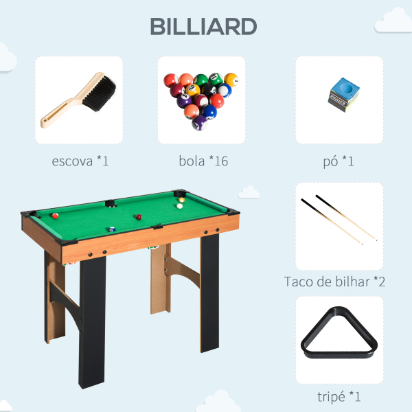 HOMCOM Mesa Multi-Jogos 4 em 1 Mesa de Jogos para Crianças acima de 6 Anos Matraquilho para Crianças Mesa de Bilhar Mesa de Ping-Pong 87x43x73 cm Madeira e Preto - Image 6